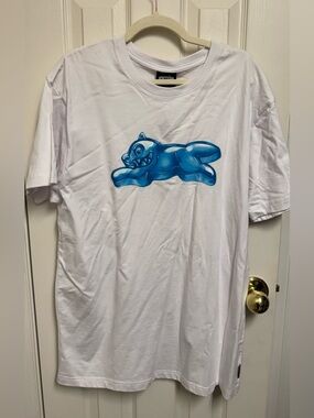 Icecream White Short Sleeve Tee with Blue Graphic